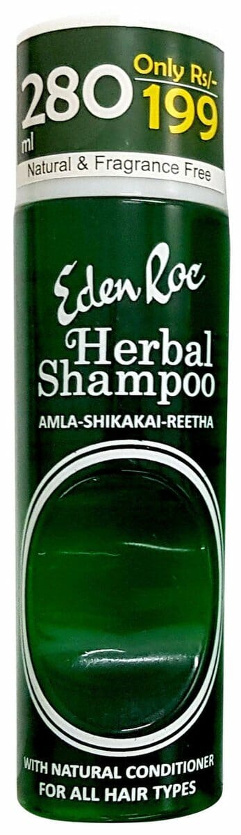 Eden Roc Herbal Shampoo Amla Shikakai Reetha 280 ml Best Organic Shampoo in Pakistan