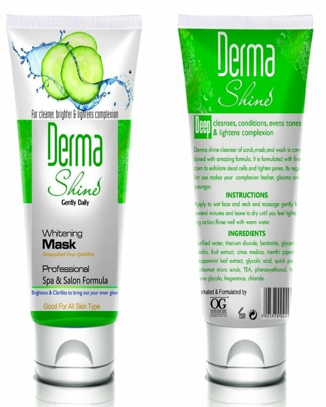  Derma Shine Whitening Facial Mask 200g Cucumber Best Face Mask in Pakistan